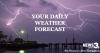 Today’s weather: Heavy rain and storms, mostly cloudy skies
