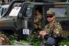 Italian Carabinieri leave the bridge in Mitrovica, Kosovo, after 27 years