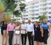 Aruba Tourism Authority honored loyal visitors at Marriott’s Aruba Ocean Club! Mrs. Camille Gravallese & Mrs. Renee Caraviello