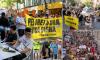 Furious Spaniards demand Brits 'go home' as they march through streets in front of stunned holidaymakers in latest wave of anti-tourist protests