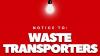 Notice to all waste transporters in the George municipal area