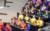 German Politicians protest dressed in Pride Flag colours