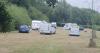 Travellers set up camp in nature park