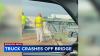 Driver presumed dead after semi truck cab plunges off Delaware Memorial Bridge