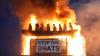 ‘Shameful’ that bonfire with migrant effigies in Northern Ireland was allowed to go ahead, charity says