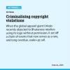 Criminalising copyright violations