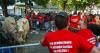 French farmers parade cows in front of the Brazilian Embassy