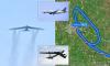 Delta airliner is filmed making 'aggressive maneuver' to avoid midair crash with B-52 bomber