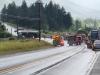 Crash near Falkland caused an estimated 150L fuel spill on Highway 97