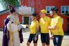 3 elves are cycling from the German town of St. Nikolaus to Finland's Santa Claus Village