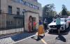 Hungarian embassy in Prague painted in red by protesters