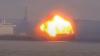 Moment blast rocks Baltimore harbor after cargo ship explodes sending flames into the air – near site of bridge collapse