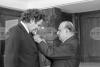 August 20, 1980: Communist Leader Zhivkov Presents Order of Cyril and Methodius to Greek Composer Theodorakis for Achievements in Music