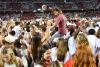 Arkansas football to allow field storming, but only after three-minute delay to avoid $500,000 fines