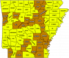 Burn bans now active in a third of Arkansas counties