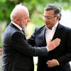 Colombia's President Gustavo Petro and Brazil's President Luiz Inacio Lula da Silva at a summit in Bogota in August