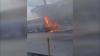 Central Transit Bus Up in Flames in Belize City   