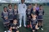 Bermudian Academy Player Na’im Zuill meets DaRock Elite Academy footballers