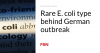 Rare E. coli type behind German outbreak