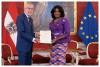 Ambassador Matilda Aku Alomatu Osei-Agyeman presents credentials to Austrian President