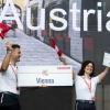 Vienna's team of Elisabeth Urbanitsch and Florijan Isaku (L) took home the crown for Austria