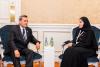 Al Misnad discusses ties with Egypt, Turkmenistan ministers