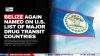 Belize Again Named on U.S. List of Major Drug Transit Countries