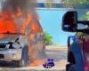 Stolen vehicle and two jet skis set on fire