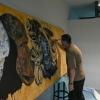 Moroccan painter Keya is resident artist at a new contemporary art museum in the town of Grand-Bassam, Ivory Coast
