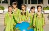 Environmentalists visiting schoolchildren