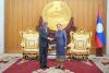 Vice President of Laos Meets Singapore Ambassador for Farewell Visit