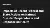 Impacts of Recent Federal and State Actions on Natural Disaster Preparedness and Response on Health