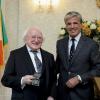 President Higgins honoured for ‘dedication to justice and human rights’
