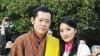 King in training: The nine-year-old Prince of Bhutan makes a rare solo engagement without his parents, King Jigme Khesar and Queen Jetsun Pema