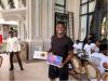 Sidibeh receives Unique Group electronic equipment after notching brace for Gambia against Seychelles