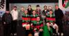 Glentoran players and officials show support for acclaimed play depicting 1914 Vienna Cup triumph