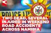 Multiple road accidents reported across Namibia over the weekend