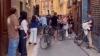 Spanish anti-tourist yobs scream ‘go home’ in dramatic clash with cycling holidaymakers… who reply with ‘f**k you’ chant