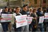 RPA youth wing  holding  protest outside parliament to draw attention  of European MPs to political prisoners in Armenia and Armenian  captives in Baku