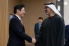 On the sidelines of the Asia-Pacific Economic Cooperation forum, Crown Prince of Abu Dhabi meets Prime Minister of Singapore