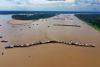 Illegal gold-mining dredges blanket the Amazon···Police conduct largest crackdown ahead of COP30