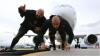 Two Bulgarian strongmen managed to pull 40-ton Airbus A220-300 separately