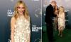 Kylie Minogue, 57, dazzles in a beige tulle mini dress as she greets Prince William at The Earthshot Prize Awards in Brazil