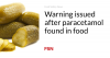 Warning issued after paracetamol found in food