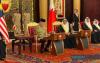 King Of Bahrain Hosts A State Banquet For Sultan Ibrahim At Sakhir Palace