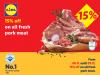 Lidl Cyprus offers a -15% discount on all fresh pork products