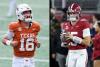 Alabama QB Ty Simpson Exchanging Tips With Texas QB Arch Manning