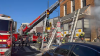 Building damaged by fire in Northeast DC A building went up in flames Thursday afternoon in Northeast D.C.Crews were called to the intersection of 4th Street and Rhode Island Avenue Northeast around 2