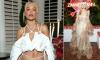 Rita Ora flashes her washboard abs in a quirky cut-out dress as she joins elegant Dakota Fanning at Zimmermann event in Los Angeles