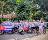 Solidarity activists and cyclists from UK donate medical supplies to Cuba